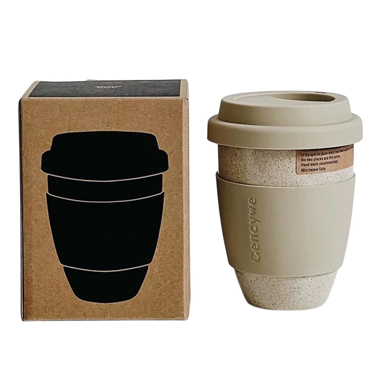 Ceramic Travel Mugs with Silicone Lids, 15 oz Portable Coffee Mug Travel Unique To Go Mug, Reusable Coffee Cups with Non-Slip Sleeve, Cappuccino,Tea,Latte,Iced Coffee Cups, Dishwasher Safe