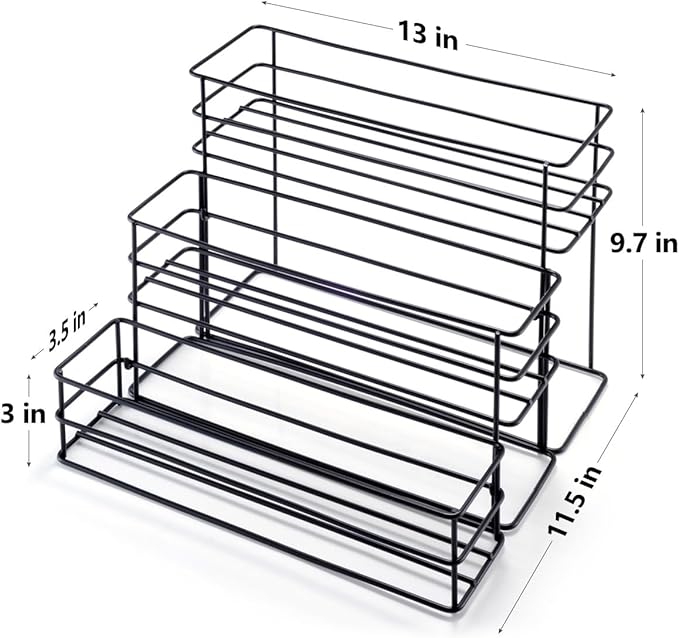 12 Bottle Capacity Coffee Syrup Organizer 3 Tier Coffee Syrup Stand Shelf for Coffee Bar Kitchen Small Wine Rack for Bar Family Storage for Syrup Wine Dressing