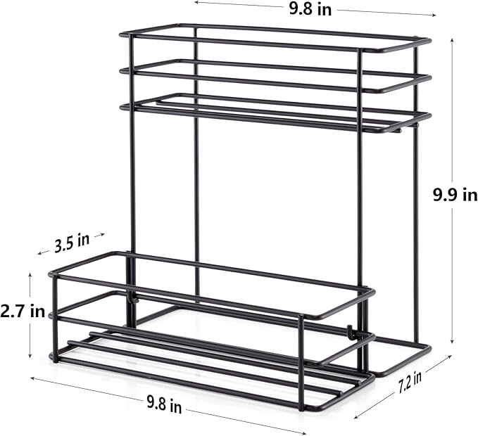 6 Bottle Coffee Syrup Organizer Coffee Syrup Rack for Coffee Bar Kitchen Small Wine Rack for Bar Family Storage for Syrup Wine Dressing