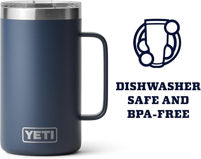 YETI Rambler 24 oz Mug, Vacuum Insulated, Stainless Steel with MagSlider Lid