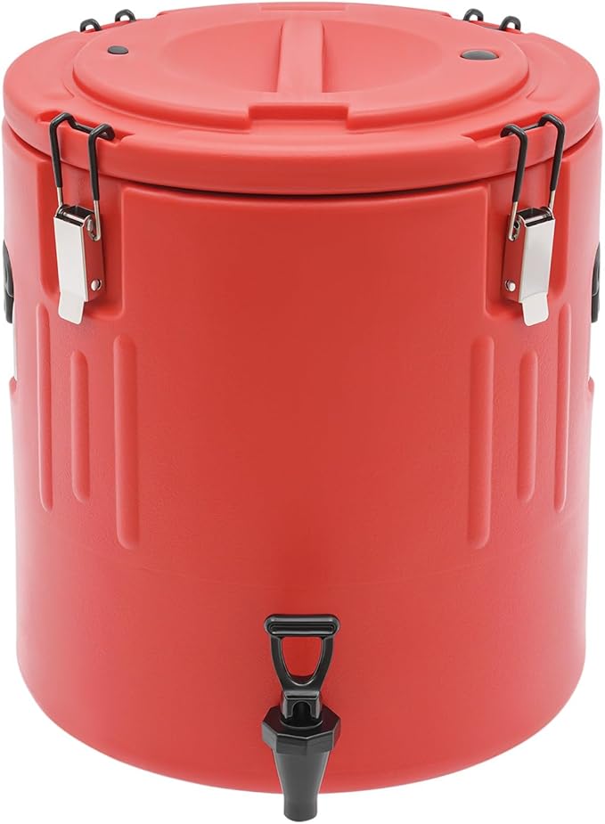 Insulated Beverage Dispenser - 7.5Gal Stainless Steel Hot and Cold Beverage Server with Spigot Handle, Commercial Thermal Container for Water Coffee Drink Catering Restaurant