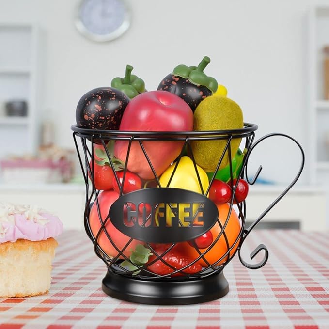 TreeLen Coffee Pod Holder, K Cup Organizer, Large Capacity K Cup Holder for 40 K Cups, K Pod Storage for Coffee Bar - Black