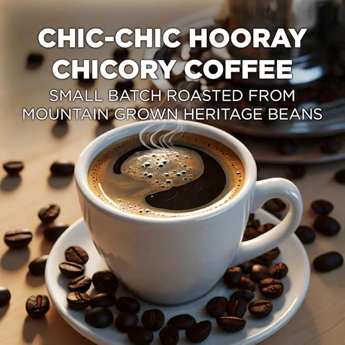 Maud's Chicory Flavored Coffee Pods, 18 ct, Dark Roast Flavored Coffee in Recyclable Single Serve Pods – 100% Arabica Beans, Compatible with Keurig K Cups Maker