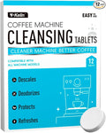 Y-Kelin Coffee Maker Cleaner And Descaler Tablets - 12Count Descaling & Cleaning Solution for Coffee Makers, Pot, Espresso Machines Removes Stains & Oils