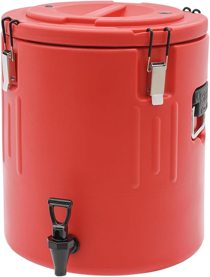 Insulated Beverage Dispenser - 7.5Gal Stainless Steel Hot and Cold Beverage Server with Spigot Handle, Commercial Thermal Container for Water Coffee Drink Catering Restaurant