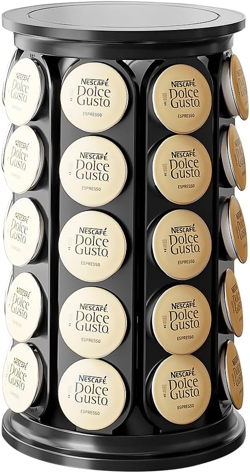 SAVORI Coffee Pod Storage Carousel Holder Organizer Compatible with 40 Keurig K-Cup Pods (Black)