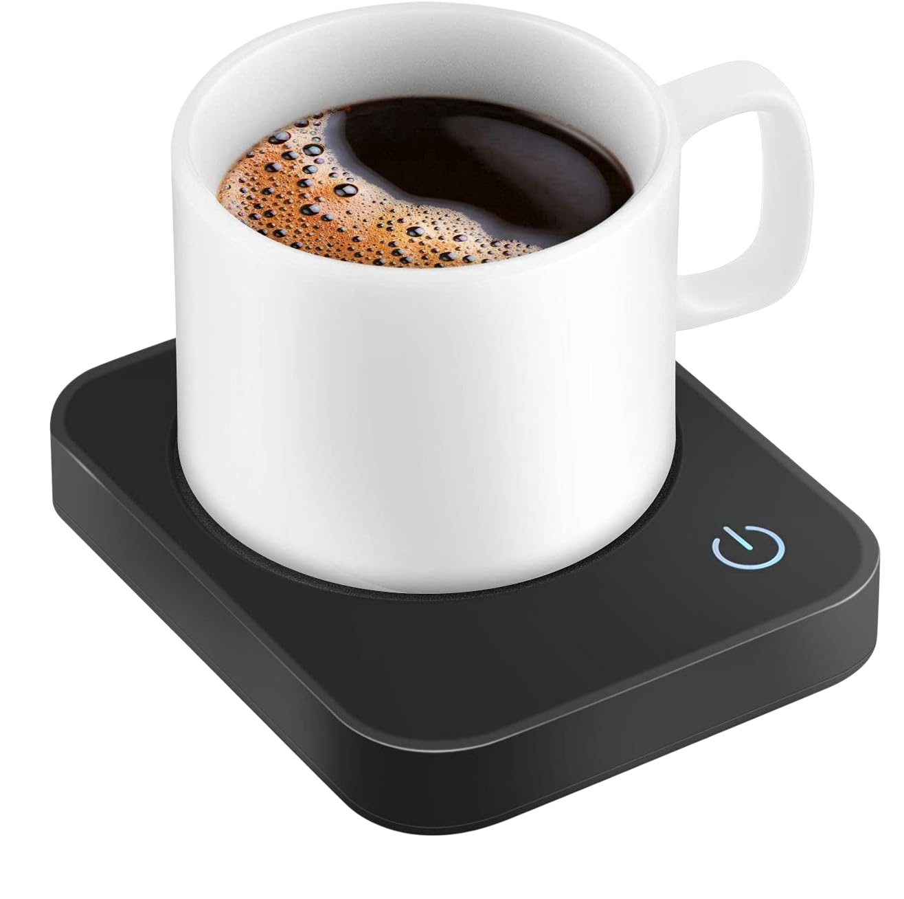 VOBAGA Coffee Mug Warmer for Desk with Auto Shut Off & 3-Temp Settings, Coffee Cup Warmer with Smart Safety Alert Home Office Accessory, Perfect for Coffee, Tea, Milk (Mug for Display)