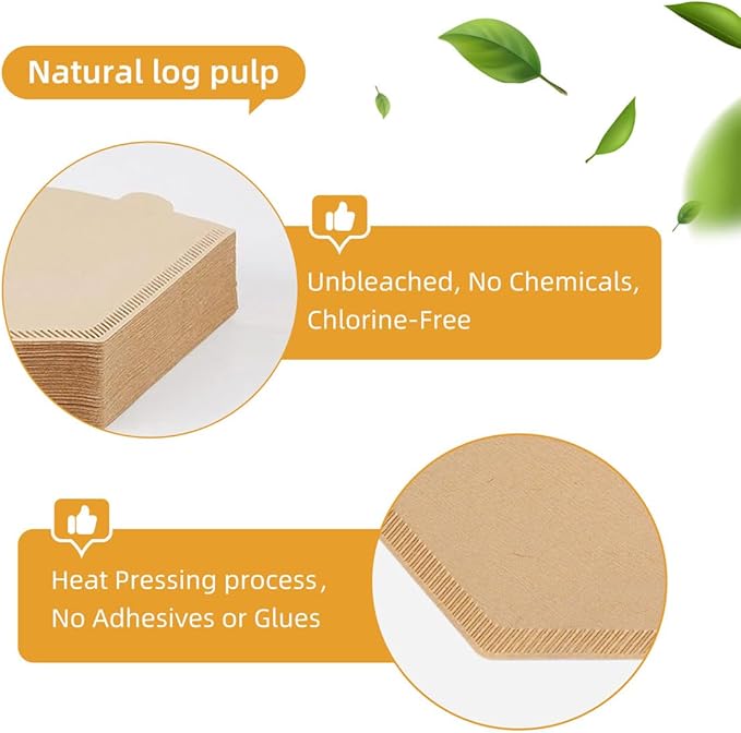 Coffee Filters #4, Coffee Filters 4 Cone Paper, Unbleached, Brown, 8-12 Cup, Number 4 Coffee Filter, 100 Count