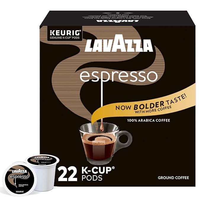 Lavazza Espresso Italiano Single-Serve Coffee K-Cup® Pods for Keurig® Brewer, Medium Roast, 22 Count Box