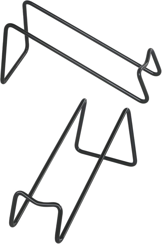 2Pieces Metal Wine Rack Freestanding -Tabletop Wine Rack Holder - Countertop Wine Bottle Holder - Geometric Design for Table Top Wine Bottle Storage Rack,Perfect Wine Holder Stand (Black)