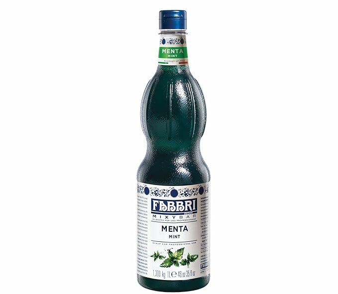 Fabbri Flavoring Syrup, Mint, Made in Italy, 33.8 Ounce (1 Liter)