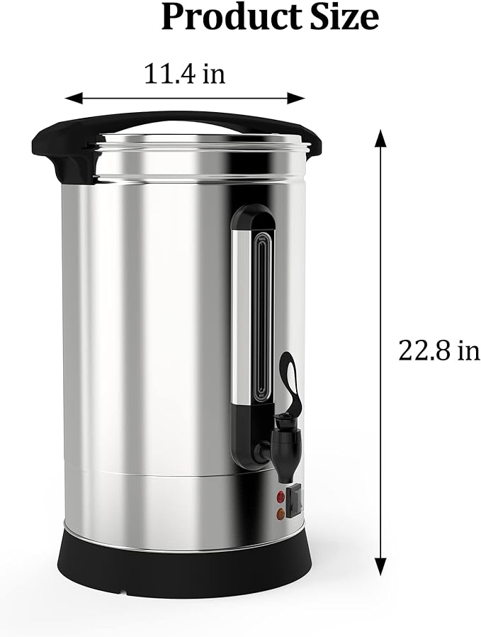 Garvee 120 Cup Fast Brew Commercial Coffee Urn, Food Grade Stainless Steel Large Capacity Coffee Maker Perfect for Church, Meeting rooms, Lounges, and Other Large Gatherings-18 L