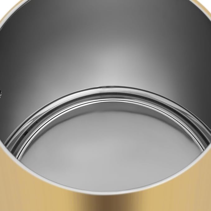 Stainless Steel Beverage Dispensers, Drink Dispenser with Fuel Holder & Base & Stainless Steel Faucet 3.4Gal Hot Beverage Dispenser, Commercial Coffee Urn for Hotels, Canteens（Golden Barrel Body）