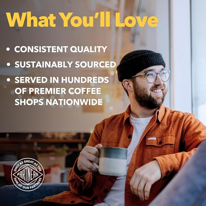 PARTNERS COFFEE ROASTERS - Whole Bean Coffee (Manhattan - Dark Roast) 12oz - Rich, Deep, & Flavorful Omniroast - Baker's Chocolate, Caramel, Maple Syrup - Coffee Beans - Roasted in New York City