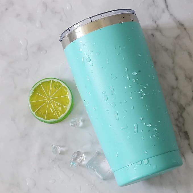 16 Pack 20oz Tumbler Vacuum Insulated Travel Mug with Lids, Stainless Steel Double Wall Bulk Cup for Home, Office, Outdoor Suitable for Vehicle Cup Holders (Navy)