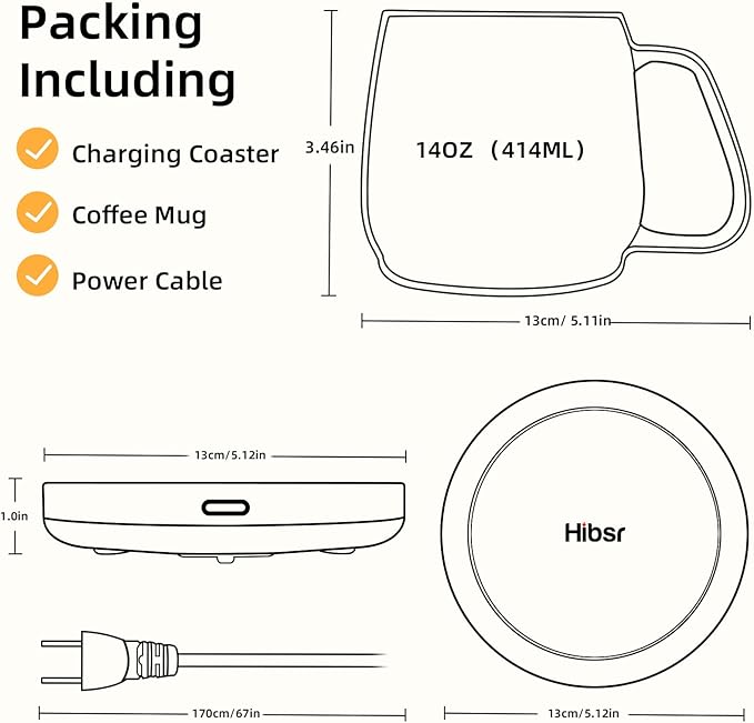 Smart Coffee Mug Warmer and Candle Warmer Plate - Safely Releases Scents Without Flame - for Candle Jars, Mugs, Tea Cups - Desk, Home, Office Use (NO Cup)