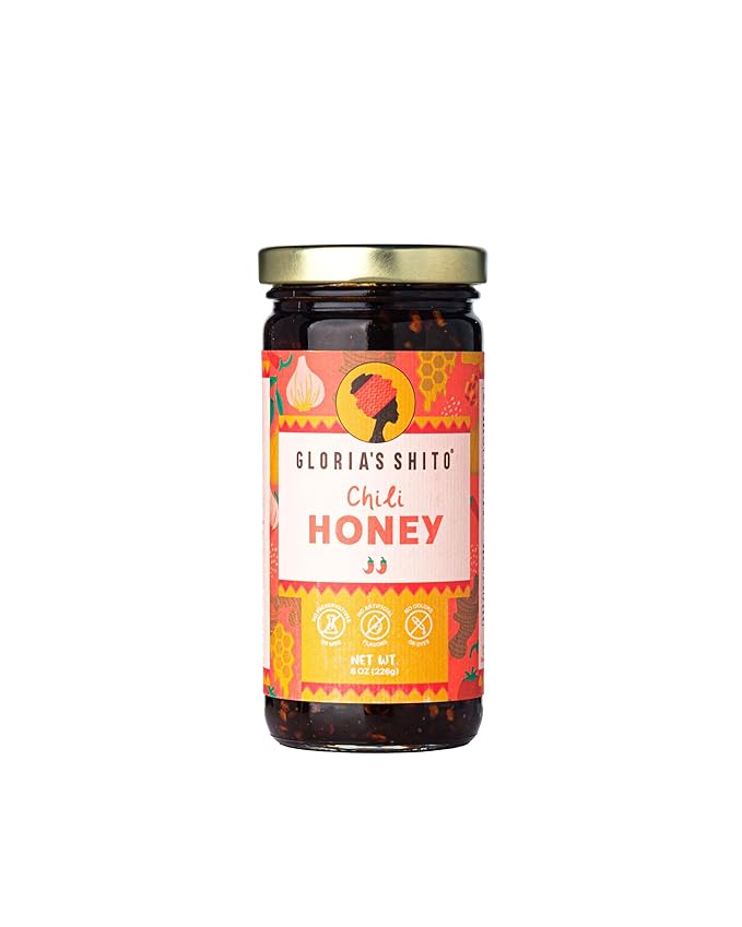 Gloria's Shito Chili Honey All Natural Sweet and Spicy Umami Honey. Perfectly Delicious on All Your Favorite Meals. 8 oz. (Pack of 1)