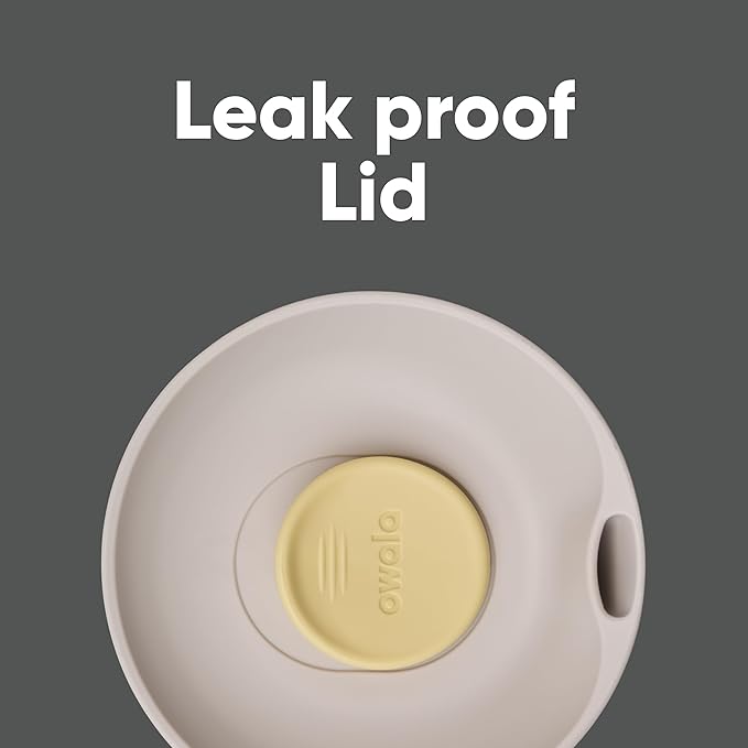 Owala SmoothSip Slider Insulated Stainless Steel Coffee Tumbler, Reusable Iced Coffee Cup, Hot Coffee Travel Mug, BPA Free 12 oz, Grey/Green (Sour Apple)