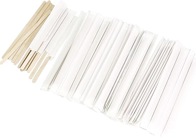 1000Pcs Coffee Stir Sticks, 5.5 Inch Individually Wrapped Coffee Stirrers Sticks, Premium Disposable Wooden Drink Stirrers for Coffee Beverage Tea Milk