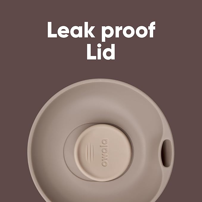 Owala SmoothSip Slider Insulated Stainless Steel Coffee Tumbler, Reusable Iced Coffee Cup, Hot Coffee Travel Mug, BPA Free 12 oz, Vanilla Bean