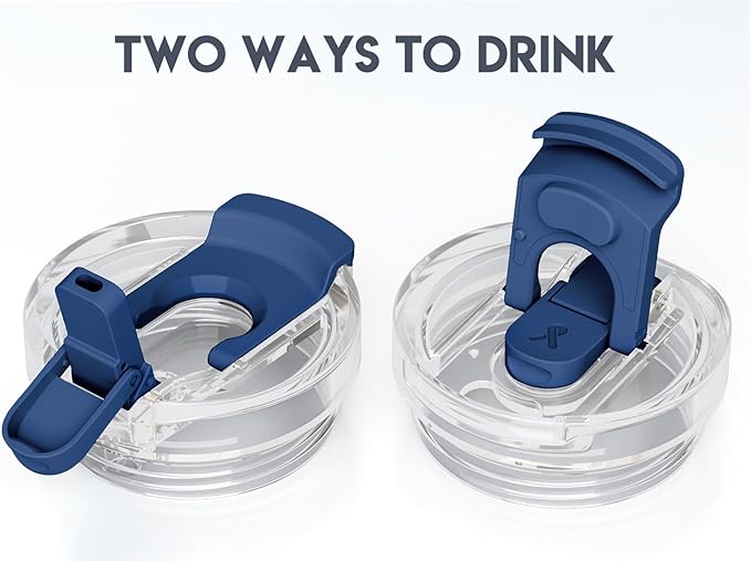 Meoky 24 oz Travel Coffee Mug with Leak-proof Lid, Stainless Steel Insulated Coffee Tumbler, Keeps Hot for 8 Hours or Cold for 24 Hours, Fits in Car Cup Holder (Sea)