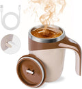 Automatic Magnetic Stirring Coffee Mug, Magnetic Stirring Cup Rotating Home Office Travel Mixing Cups,Stainless Steel Self Mixing Mug for Coffee/Milk/Tea/Hot Chocolat (Coffee-Rechargeable)
