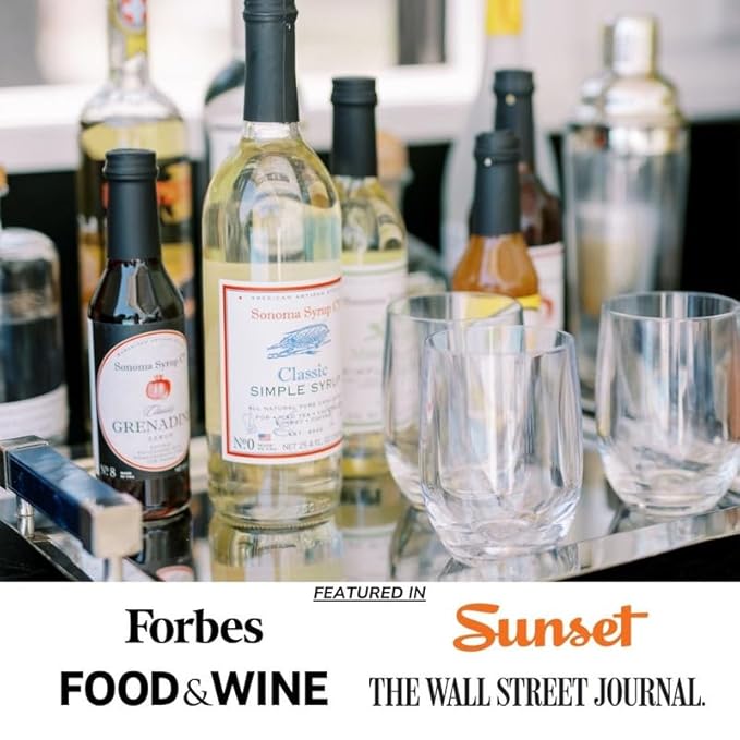 Sonoma Syrup Co. Classic Simple Syrup 25.4 fl oz | for Coffee, Cocktails, and Cooking | Hand Crafted in the USA