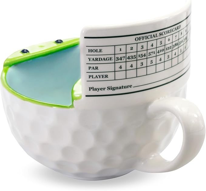 MAX'IS Creations The Golf Mug with a Green, Unique Funny Golf Gifts for Men Women Gift for Golfers Dad Mom Accessories, Novelty Ceramic Funny Coffee Mug,16oz