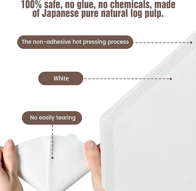 200 Count Cone Coffee Filters #4, White 04 Coffee Filters 8-12 Cup, Disposable Natural Paper Filters, No.4 Cone Filters For Ninja, Pour Over and Drip Coffee Maker