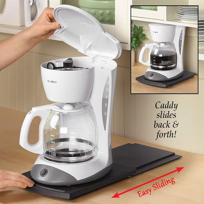 HauSun Handy Sliding tray Sliding Tray Mat for Coffee Maker,Kitchen Appliance Moving Caddy,Countertop Stoage for Air Fryer, Blender, Stand Mixer,Food Processors,1 set