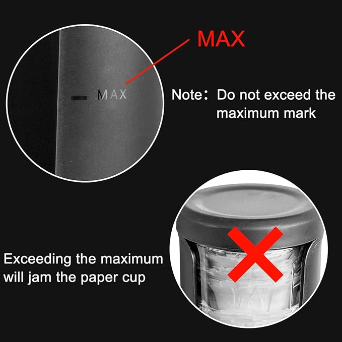 Paper Filter Holder for K CUP, Visual Window Design Black Coffee Filter Storage with Flip Cover, Coffee Paper Filter Cup Holder