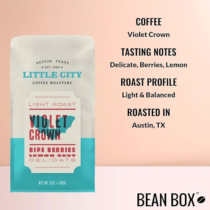Bean Box Austin Coffee Sampler, 2-Pack - Roasted by Little City Roasters, Gourmet Arabica Coffee, Variety Pack - Whole Bean