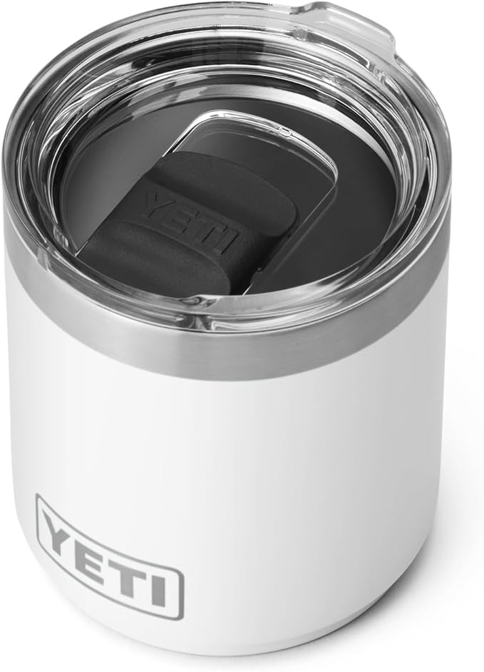 YETI Rambler 10 oz Stackable Lowball 2.0, Vacuum Insulated, Stainless Steel with MagSlider Lid, White