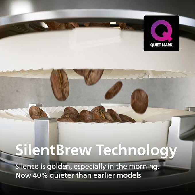 PHILIPS 5500 Series Fully Automatic Espresso Machine, LatteGo Milk System, Integrated Grinder, 20 Hot & Iced Coffee Pre-Sets, Quick Start, SilentBrew, 15-Bar Pressure, Black Chrome (EP5544/94)