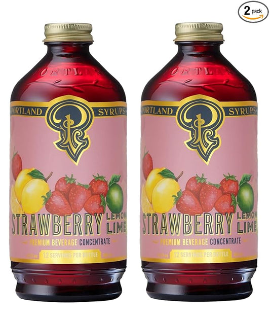 Portland Syrups Strawberry Lemon-Lime 2-Pack, 24 Fl Oz, 2 Pieces, Bottle