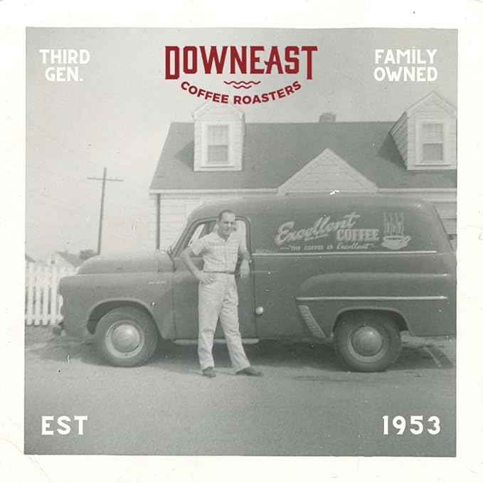 Downeast Coffee Roasters Ground Coffee - 100% Colombian, Medium Roast, 100% Arabica Coffee - Dark Chocolate and Ripe Fruit Notes - Select Central and South American Highlands (GROUND COFFEE, 12oz bag)