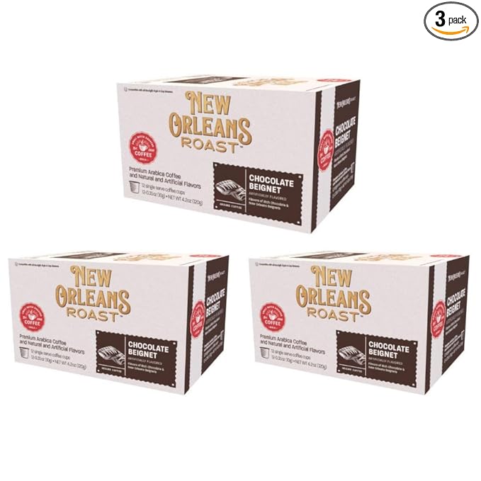 New Orleans Roast - Chocolate Beignet 12ct Single Serve Cups - 3 Pack