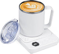 Coffee Mug Warmer & Mug Set for Desk, 36W Mug Warmer with Temperature Display, 1-12H Timer & 6 Temperature Settings, Fast Heating, Auto Shut Off, Smart Coffee Cup Warmer for Coffee (White Set)