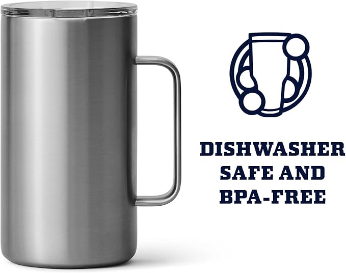 YETI Rambler 24 oz Mug, Vacuum Insulated, Stainless Steel with MagSlider Lid