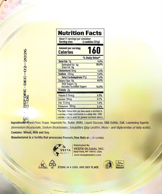 Leto - set of 2 - Butter cookies - Biscuits - Made with Real Butter, Classic European Recipe Leto Danish Style Butter Cookies – 12 oz (340g)