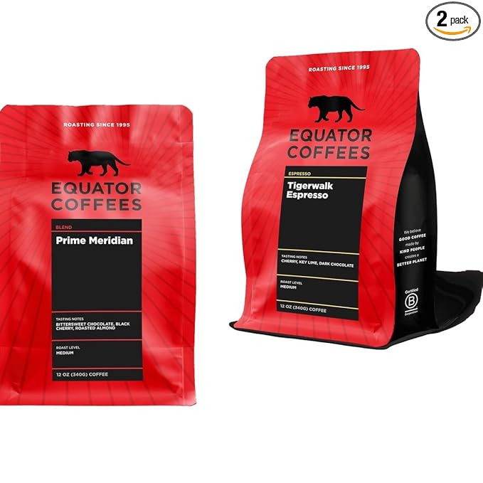 Bean Box Los Angeles Coffee Sampler, 2-Pack - Roasted by Equator Coffees, Gourmet Arabica Coffee, Variety Pack - Freshly Ground