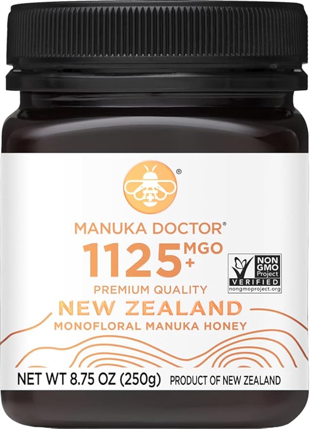 Manuka Doctor - MGO 1125+ Manuka Honey Monofloral, 100% Pure New Zealand Honey. Certified. Guaranteed. Raw. Non-GMO (8.75 oz)