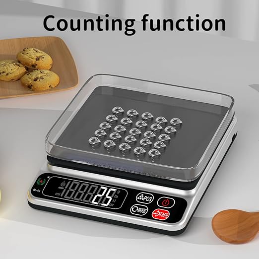 Food Scale,Mini Pocket Jewelry Scale,3kg/0.1g Cooking Portable Food Scale，Scales Digital Weight Grams，Baking Scale，Scales Digital Weight Food， Auto Off, Tare, PCS,LCD Display