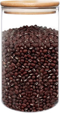 umieo 50oz (1400ml) Glass Jar with Lid Airtight Food Storage Container Bamboo Large Clear Canisters Hold Coffee Beans Candy Nuts Sugar