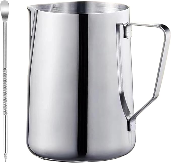 50oz Milk Frothing Pitcher, 1500ml Milk Frother Cup, 50 Oz milk Steamer Cup, Stainless Steel Pitchers, Milk Jug, Milk Frother Pitcher, Espresso Steaming Pitchers, Espresso Machine Accessories
