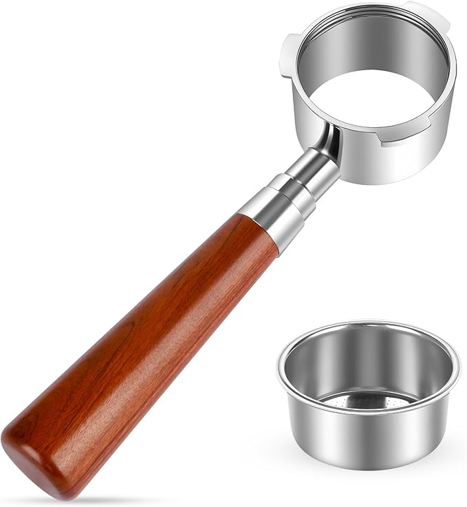 CASABREWS 51mm Bottomless Espresso Portafilter, 3-Ear Design with Filter Basket, Fits 3700Essential & CM5418 Machines