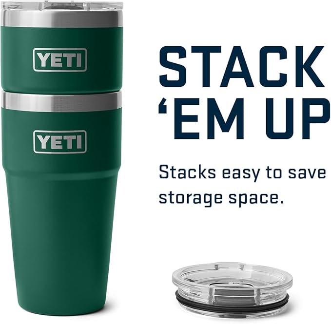 YETI Rambler 20 oz Stackable Tumbler, Stainless Steel, Vacuum Insulated with MagSlider Lid