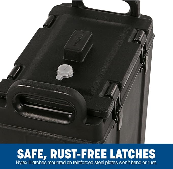 Carlisle FoodService Products Cateraide Insulated Beverage Dispenser with Handles for Catering, Events, Kitchens, And Restaurants, Plastic, 2.5 Gallons, Black