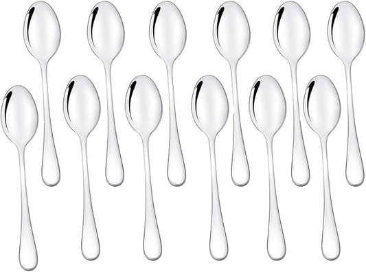 Demitasse Espresso Spoons Set of 12, Mini Coffee Spoon, 18/10 Stainless Steel Small Spoons for Dessert, Tea, Appetizer, 4.7