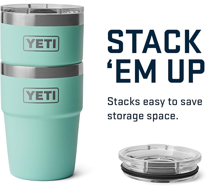YETI Rambler 16 oz Stackable Tumbler, Vacuum Insulated, Stainless Steel with MagSlider Lid